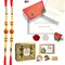 Rakhi for Brother Rudraksh Rakhi Raksha Bandhan Gifts Traditional Ferro-Roher/Ghirdalli/Kitket Rakhi Gift Hamper Bracelet for Brother Sister Bhabhi - Perfect for Celebration
